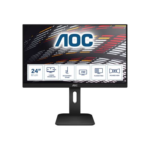 AOC X24P1 - Écran LED - 24" - 1920 x 1200 Full HD (1080p) @ 60 Hz - IPS - 300 cd/m² - 1000:1 - 4 ms - HDMI, DVI, DisplayPort, VGA - haut-parleurs