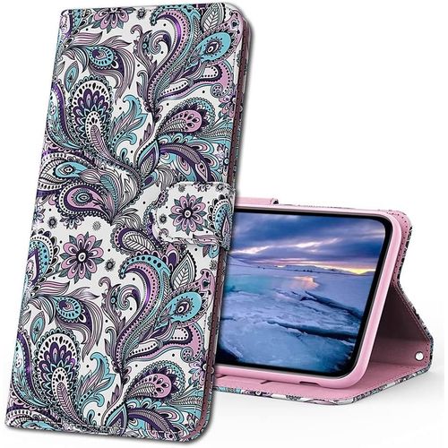 Nokia 5.4 ¿¿Tui ¿¿ Rabat 3d D¿¿Sign Portefeuille Housse [Magn¿¿Tique] [Fonction Stand] [Porte Carte] Pu Cuir Protection Coque Pour Nokia 3.4 / Nokia 5.4 Smartphone. Yx Peacock Flower