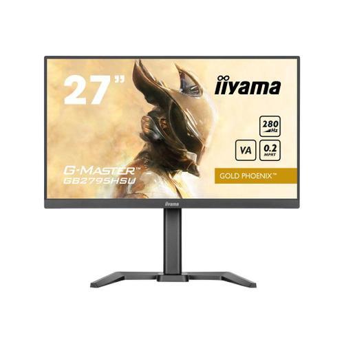 iiyama G-MASTER Gold Phoenix GB2795HSU-B1 - Écran LED - 27" - 1920 x 1080 Full HD (1080p) @ 280 Hz - VA - 300 cd/m² - 4000:1 - HDR10 - 0.2 ms - HDMI, DisplayPort - haut-parleurs - noir mat