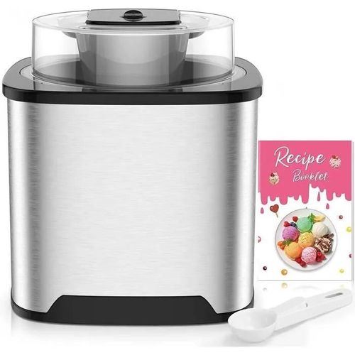 Sorbetiere Turbine a Glace, Sorbetiere Electrique, Machine a Glace en Acier Inoxydable, 2L Machines a Glace et Sorbetiere pou