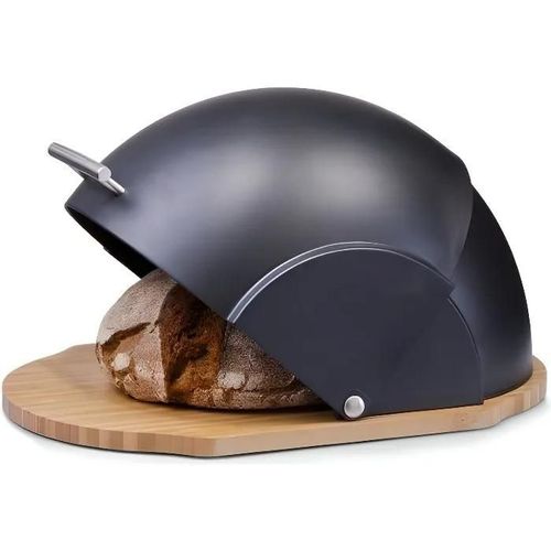 Zeller 2057990 Boîte À Pain Noir 37 X 26 X 20,5 Cm 27282