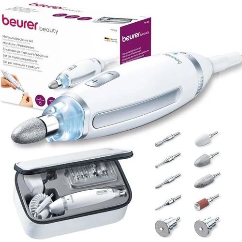 Kit Manucure Pédicure Électrique À Vitesse Réglable Pour Soin Des Ongles, 10 Embouts
