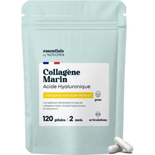 Collagène Marin + Acide Hyaluronique ? Peau Hydratée Et Articulations Fortes, 120 Gélules 