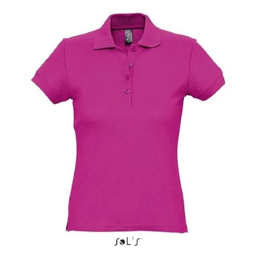 Polo Femme Fuchsia - Passion - Manches Courtes - 100% Coton Peigné Ringspun