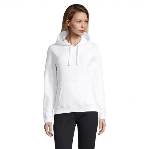 Sweat-Shirt Femme À Capuche Sol's Spencer Women - Blanc - Manches Longues - Col Capuche