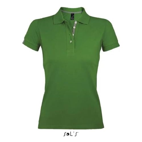 Polo Femme Vert Bourgeon - Portland - Manches Courtes - 100% Coton Ringspun