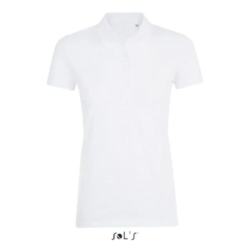 Polo Phoenix Femme Blanc - L - Manches Courtes - Coupe Cintrée - Col En Rib