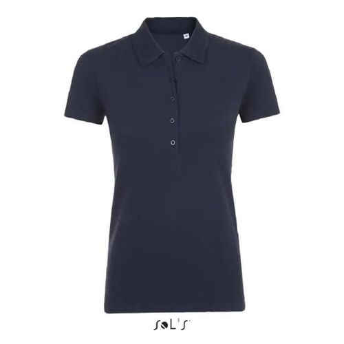 Polo Phoenix Femme French Marine - M - Manches Courtes - Coupe Cintrée - Col En Rib