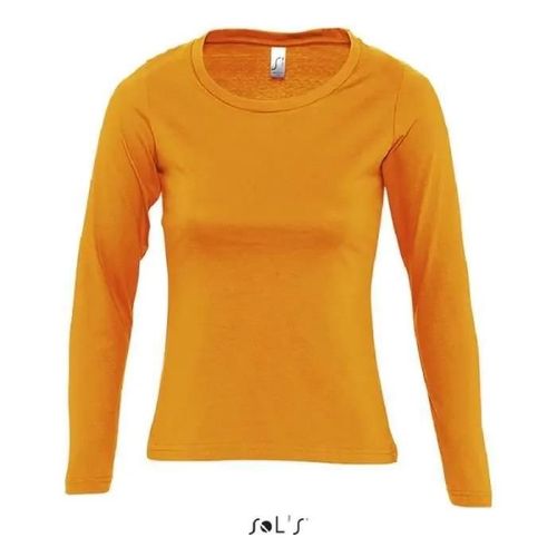 T-Shirt Sol's - Majestic Femme - Coupe Cintrée - Col Arrondi - Orange