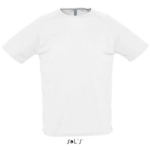 T-Shirt Homme Running Sporty Blanc - Sol's - Manches Raglan - Dos Plus Long
