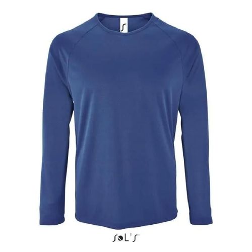 Teeshirt Running Homme Sol's Sporty Lsl Royal - 3xl - Bleu - Respirant