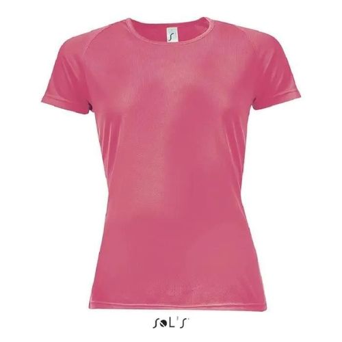 T-Shirt Femme - Sol's - Sporty - Rose Fluo - Respirant - 2xl