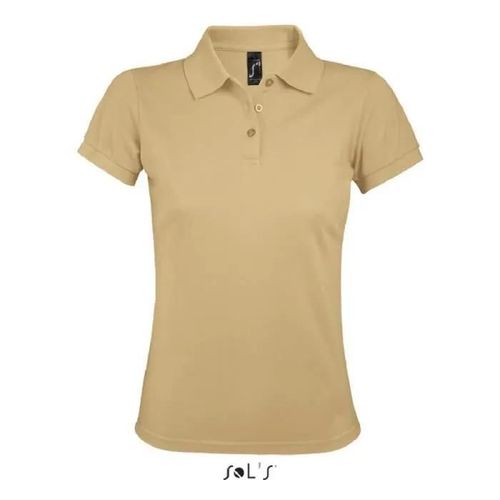 Polo Prime Femme Sable - S - Manches Courtes - Beige