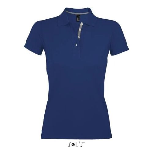 Polo Femme - Portland - Outremer - Manches Courtes - 100% Coton Ringspun - Ajustée