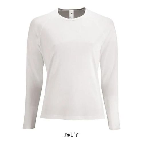 T-Shirt Femme - Sol's - Sporty Lsl - Manches Longues - Respirant - Blanc 2xl