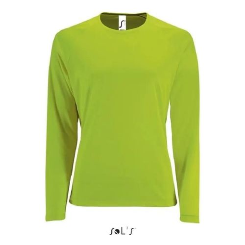 Teeshirt Running Femme Sol's Sporty Lsl Vert Fluo - 2xl