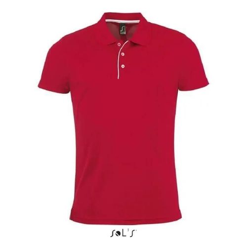 Polo De Running Homme Performer Rouge - 3xl - Adapté À La Sublimation
