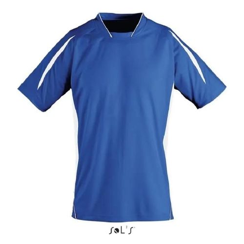 T-Shirt Homme Sol's Maracana 2 Ssl Royal/Blanc - Running - Manches Raglan - Empiècements Mesh - Bleu