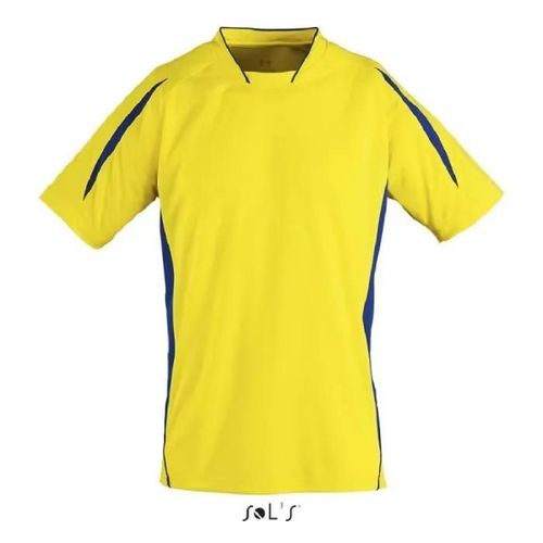 T-Shirt Homme Sol's Maracana 2 Ssl Citron/Royal - Jaune - Football - 2xl