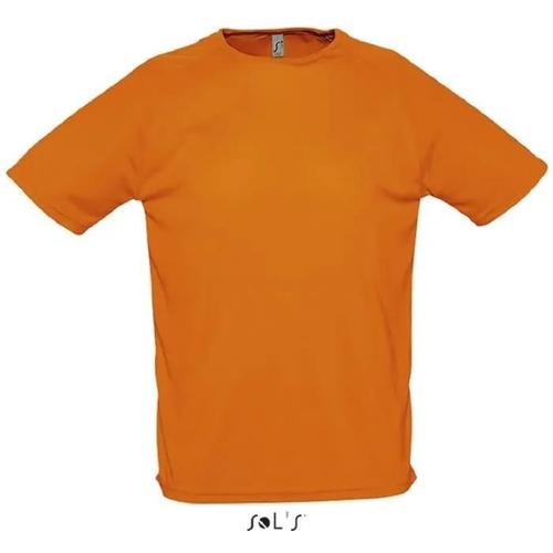 T-Shirt De Running Homme Sporty Orange Fluo - 3xl - Sol's - 100% Polyester Respirant