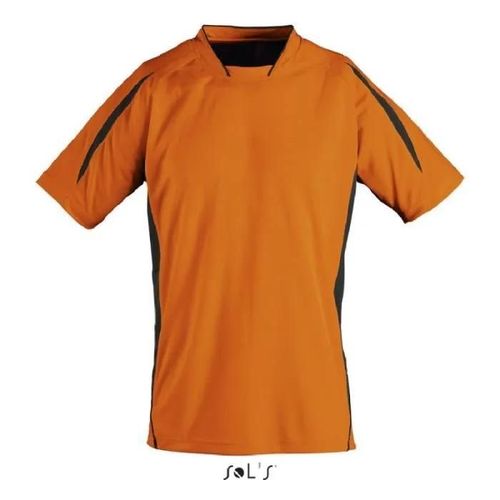 T-Shirt Homme Sol's Maracana 2 Ssl Orange/Noir - Running - Manches Raglan - Empiècements Mesh - Taille 2xl