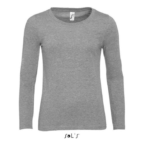 Teeshirt Majestic Femme Gris Chiné