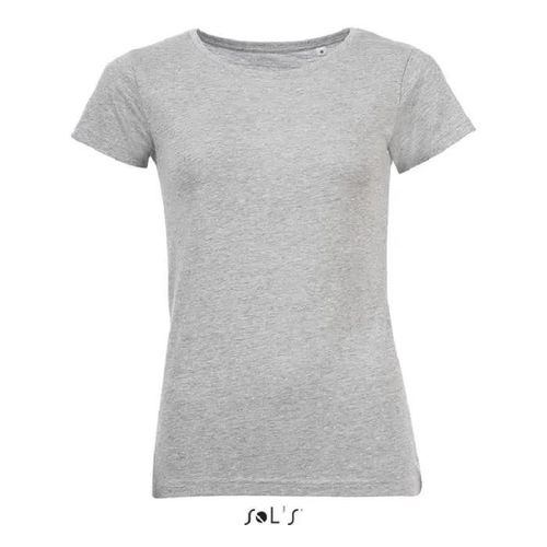 Teeshirt Mixed Femme Gris Chiné