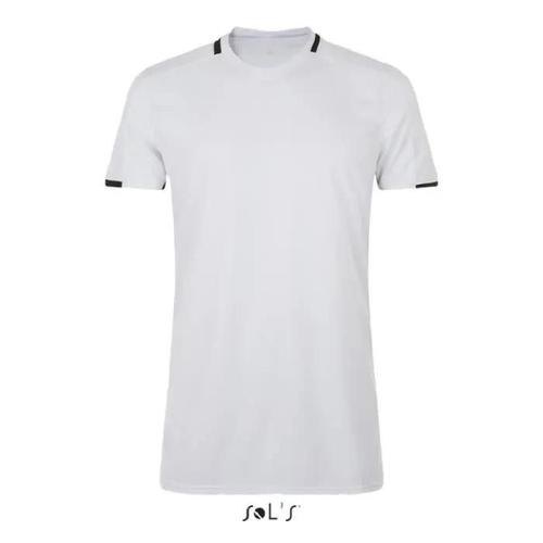 T-Shirt De Running Homme Sol's Classico Blanc/Noir - 2xl - 100% Polyester