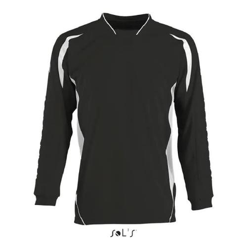 T-Shirt Sol's Azteca Noir/Blanc - Homme - Football/Running - 100% Polyester