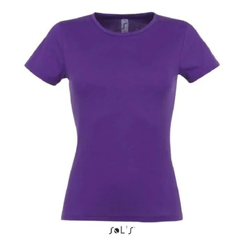 Teeshirt Miss Femme Violet Fonce - L