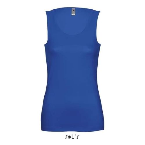 Débardeur Femme Sol's Jane Royal - S - 100% Coton Semi-Peigné Ringspun