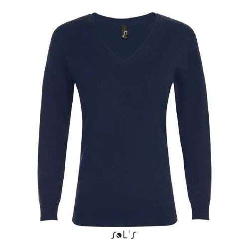 Pull Glory Femme French Marine - L - Sol's - Col Roulé - Bleu