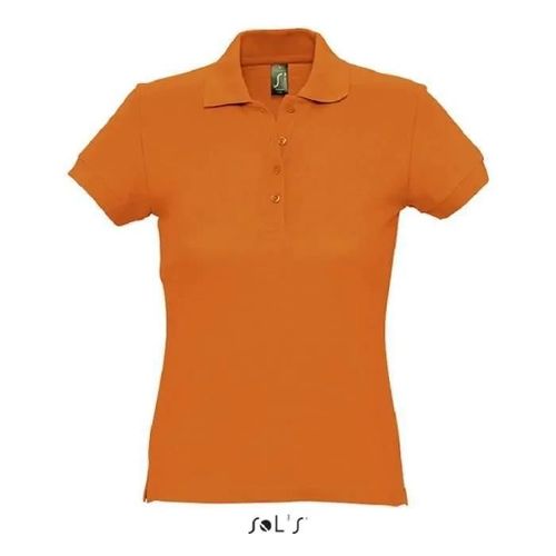 Polo Femme Orange - L - Manches Courtes - Maille Piquée 170 - Coupe Ajustée