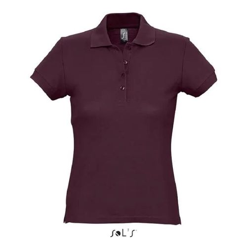 Polo Femme - Bordeaux - L - Manches Courtes - Maille Piquée 170 - Coupe Ajustée