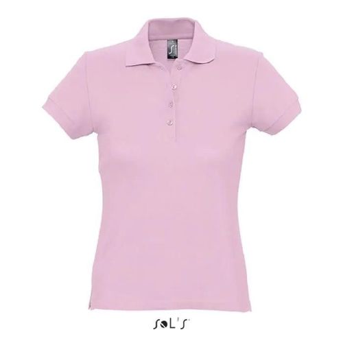 Polo Femme - Passion - Manches Courtes - 100% Coton - Coupe Ajustée - Rose