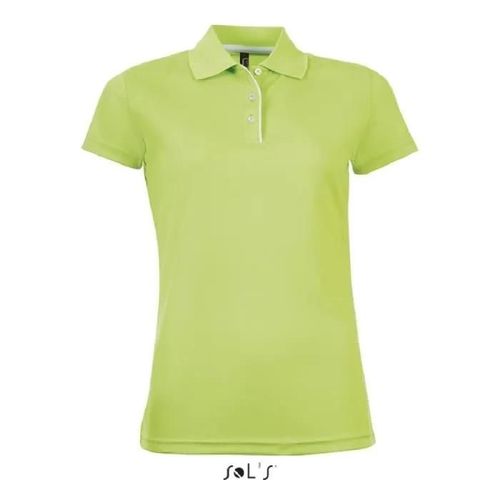 Polo Performer Femme Vert Prairie - L - Manches Courtes - Adapté À La Sublimation