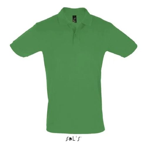 Polo Homme Vert Prairie - M - Maille Piquée 180 - 100% Coton Peigné Ringspun - Manches Courtes