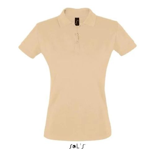 Polo Perfect Femme Sable - L - Manches Courtes - Beige - Coupe Cintrée