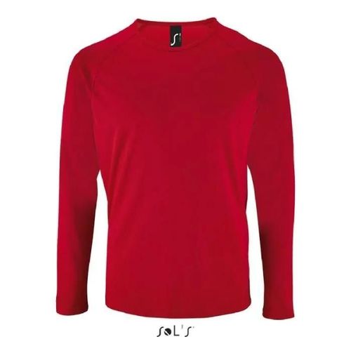 Teeshirt Running Homme Rouge - Sol's - Sporty Lsl - Respirant - Taille 3xl