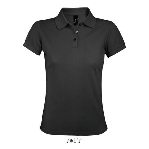 Polo Prime Femme Gris Fonce - Xl - Manches Courtes - Facile D'entretien - Coutures Renforcées