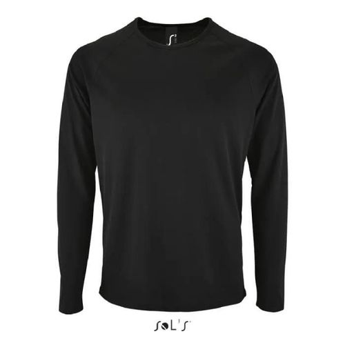 Teeshirt Running Homme Noir - Sol's - Sporty Lsl - Respirant - Taille 3xl