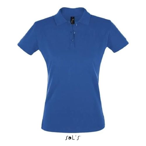 Polo Perfect Femme Royal - L - Manches Courtes - Bleu - Coupe Cintrée