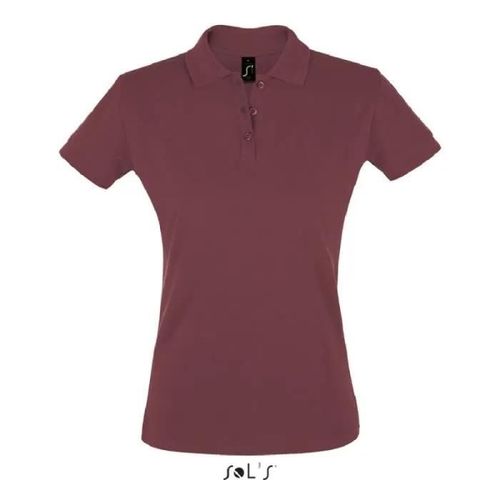 Polo Femme Bordeaux - M - Manches Courtes - Maille Piquée 180 - Coupe Cintrée