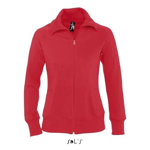 Veste Femme Rouge - Soda - L - Coupe Cintrée - Col Montant - Manches Raglan