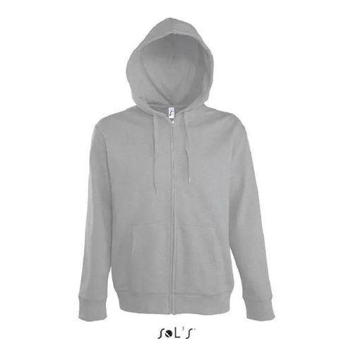 Veste Homme - Sol's - Seven - Molleton 280 - Gris Chiné - Coupe Droite