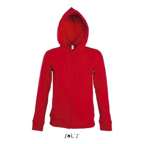 Veste Femme - Sol's - Seven - Rouge - Molleton 280 - Capuche Doublée