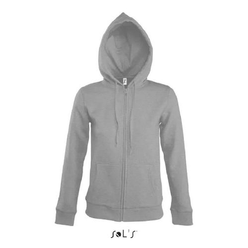 Veste À Capuche Femme - Sol's - Seven - Gris Chiné - Molleton 280 - Taille S