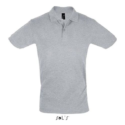 Polo - Perfect - Gris Chiné Ii - 100% Coton - Manches Courtes - Col Polo