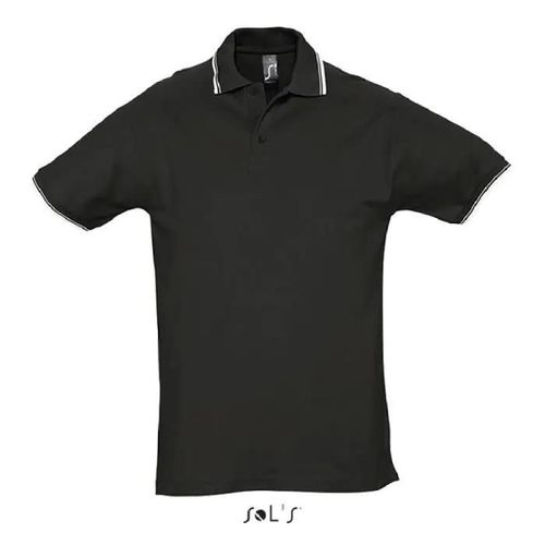 Polo Portland Femme Noir - S - Maille Piquée 200 - 100% Coton Ringspun - Manches Courtes