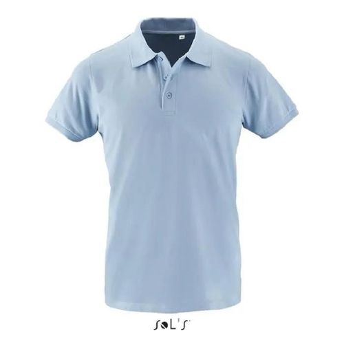 Polo Phoenix Homme Ciel Piqué - L - Bleu - Manches Courtes